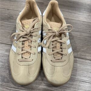 adidas Beige and White Athletic Shoes
